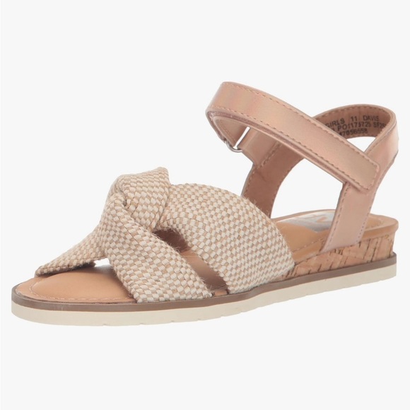 DV by DOLCE VITA Davis Girls Woven Sandals, Natural Girl's Size 1 NEW #1018 - Picture 1 of 11